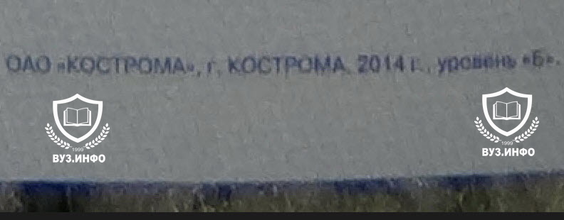 Образец ГоЗнака в дипломе ОАО Кострома 2014 года